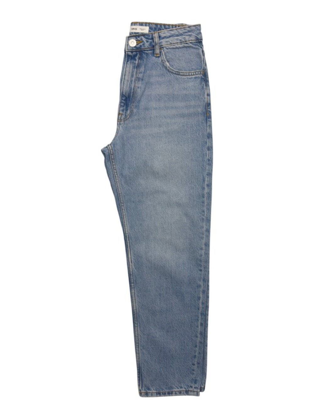 Mango Newmom Comfort High Rise Jeans Womens Size 4 Medium Blue 27011242 - Picture 6 of 14